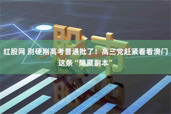 红股网 别硬刚高考普通批了！高三党赶紧看看澳门这条“隐藏副本”
